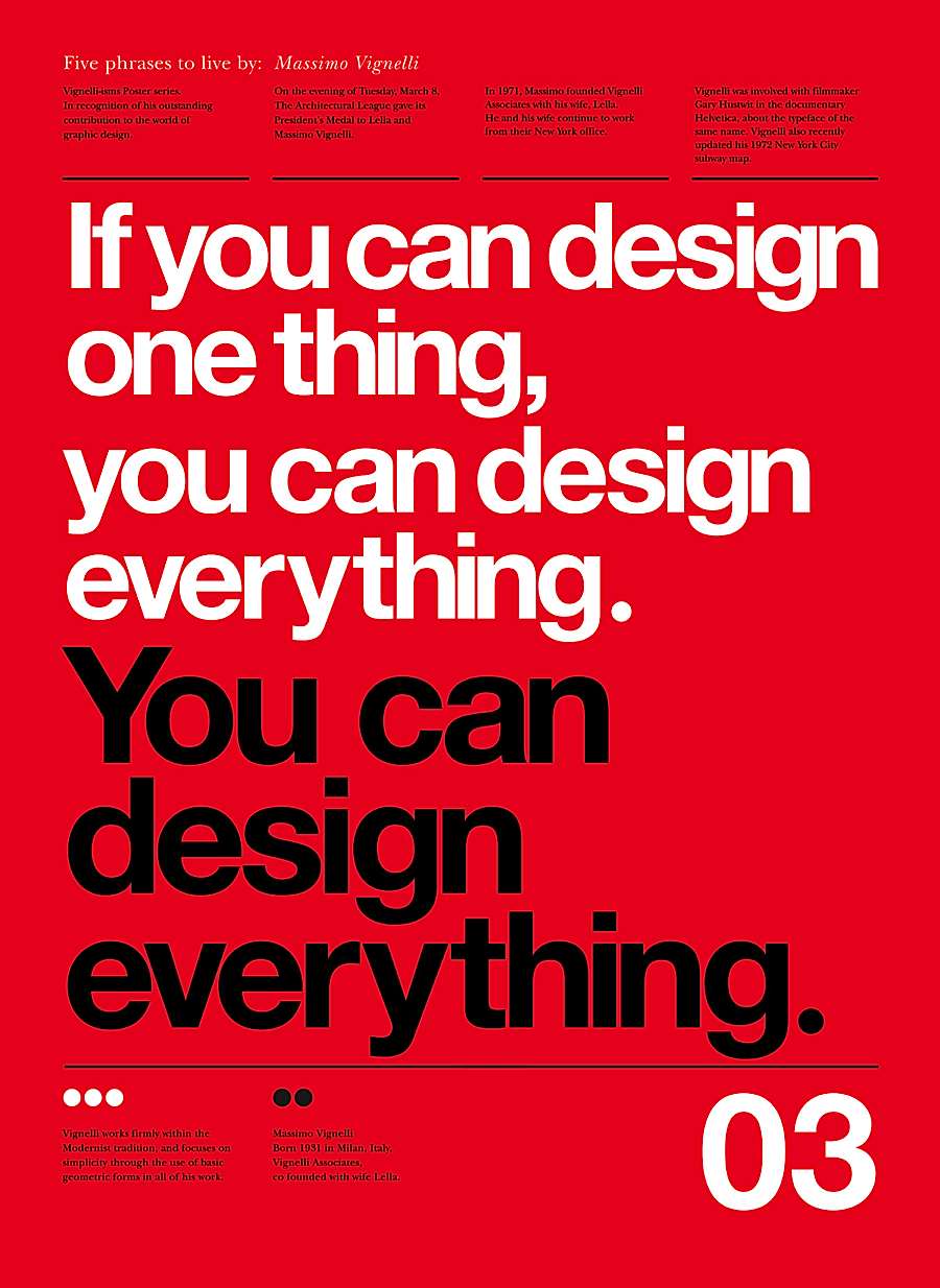 Massimo Vignelli Poster